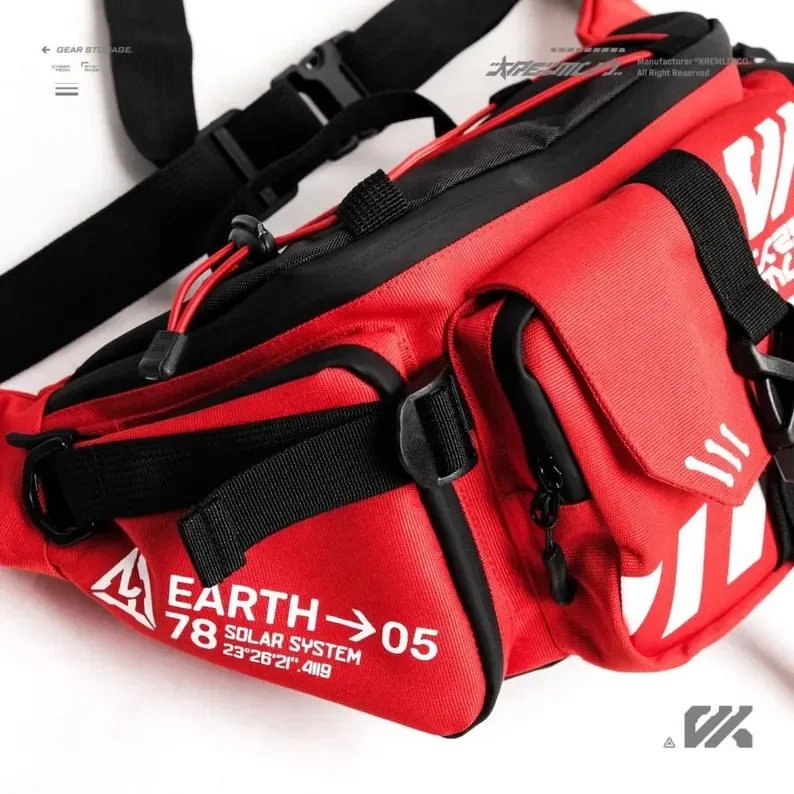 Kremlin Cyrax Waistbag Double Strap Sling Bag - Red image 3