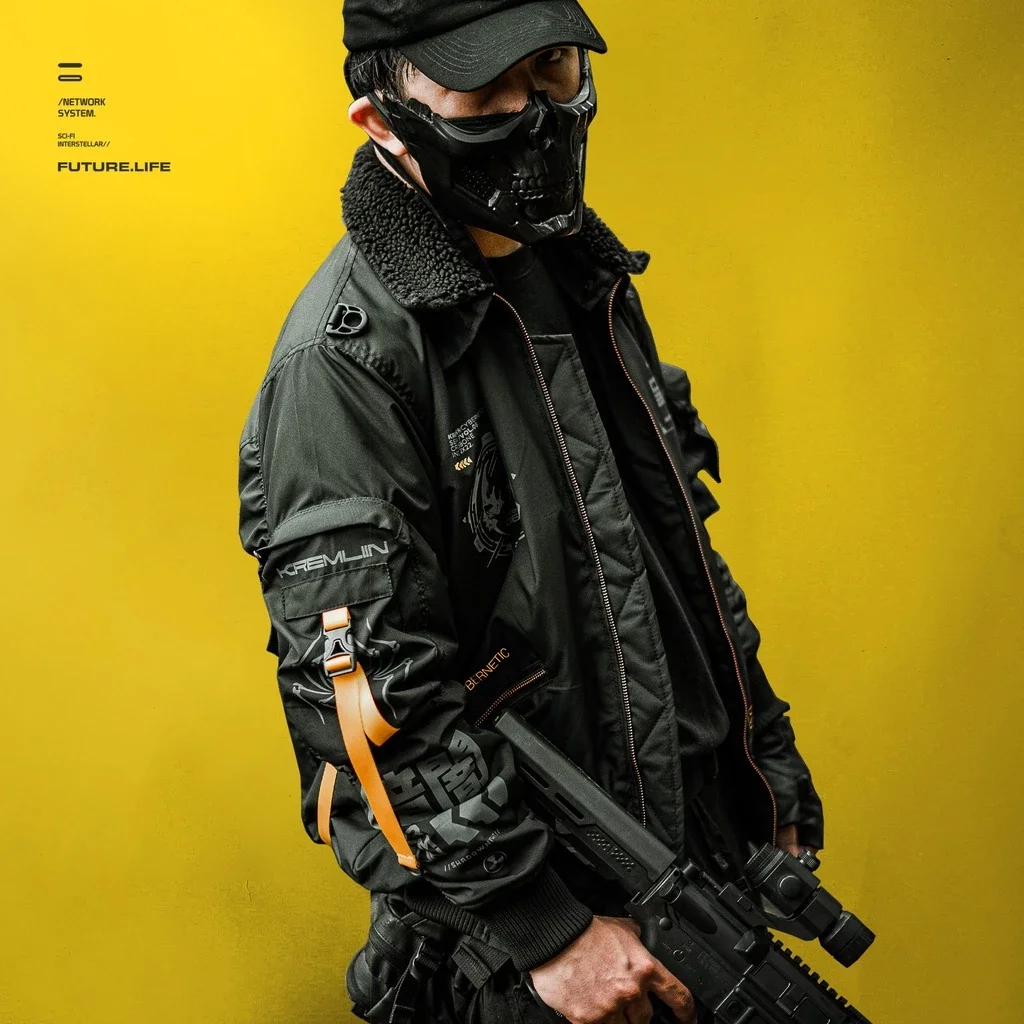 Kremlin Crossbone - Bomber Jacket Black Tactical image 4