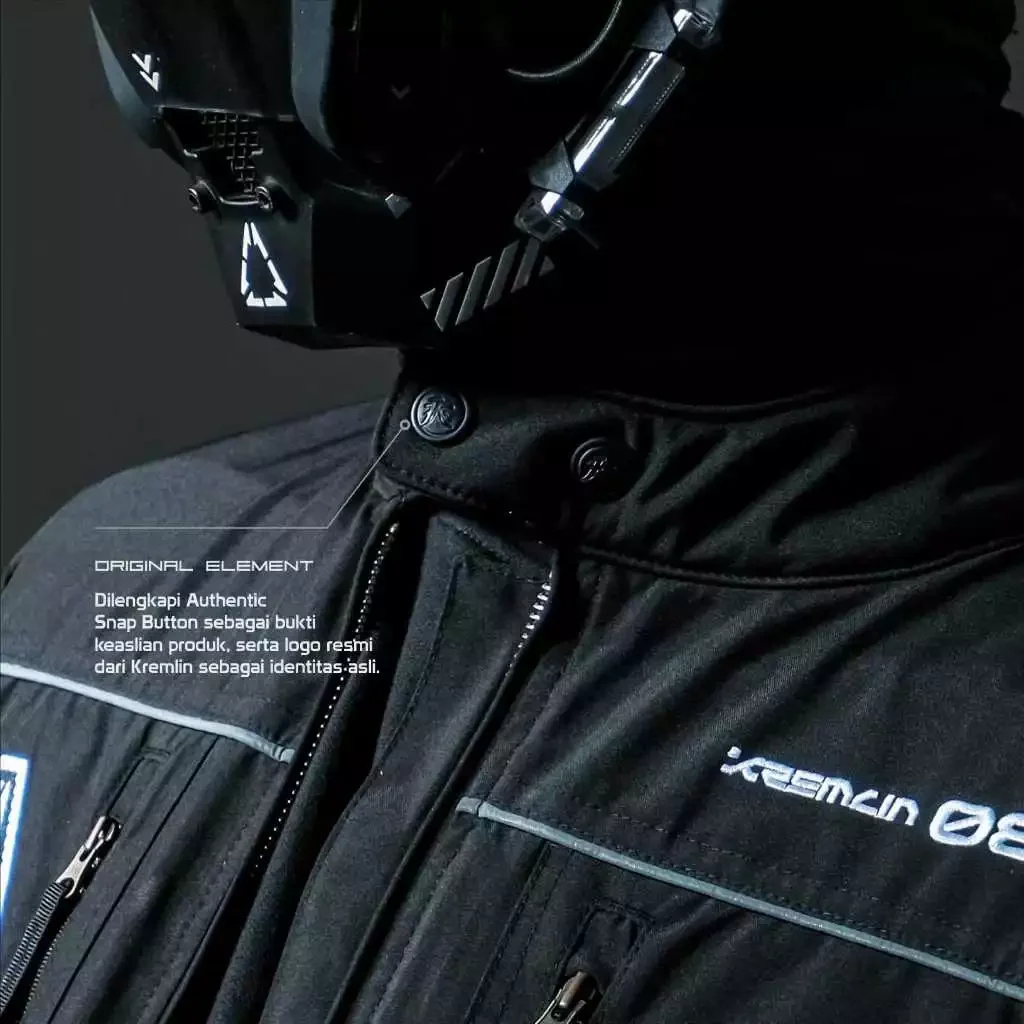 Kremlin Metacrush V2 - Black Biker Cyberpunk Motorcycle Jacket image 6