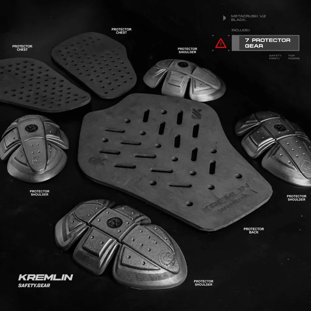 Kremlin Metacrush V2 - Black Biker Cyberpunk Motorcycle Jacket image 5