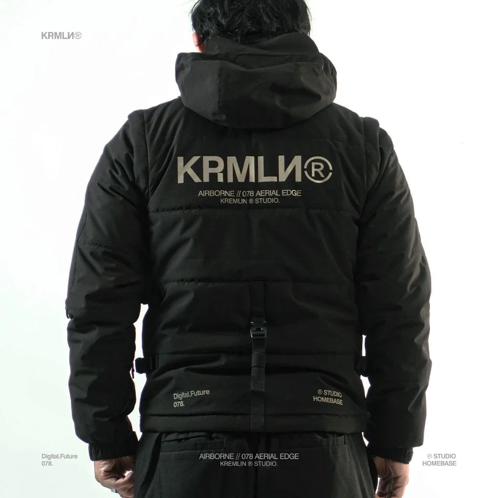 Kremlin Airborne - Modular Puffer Jacket Vest 2 In 1 Black image 5