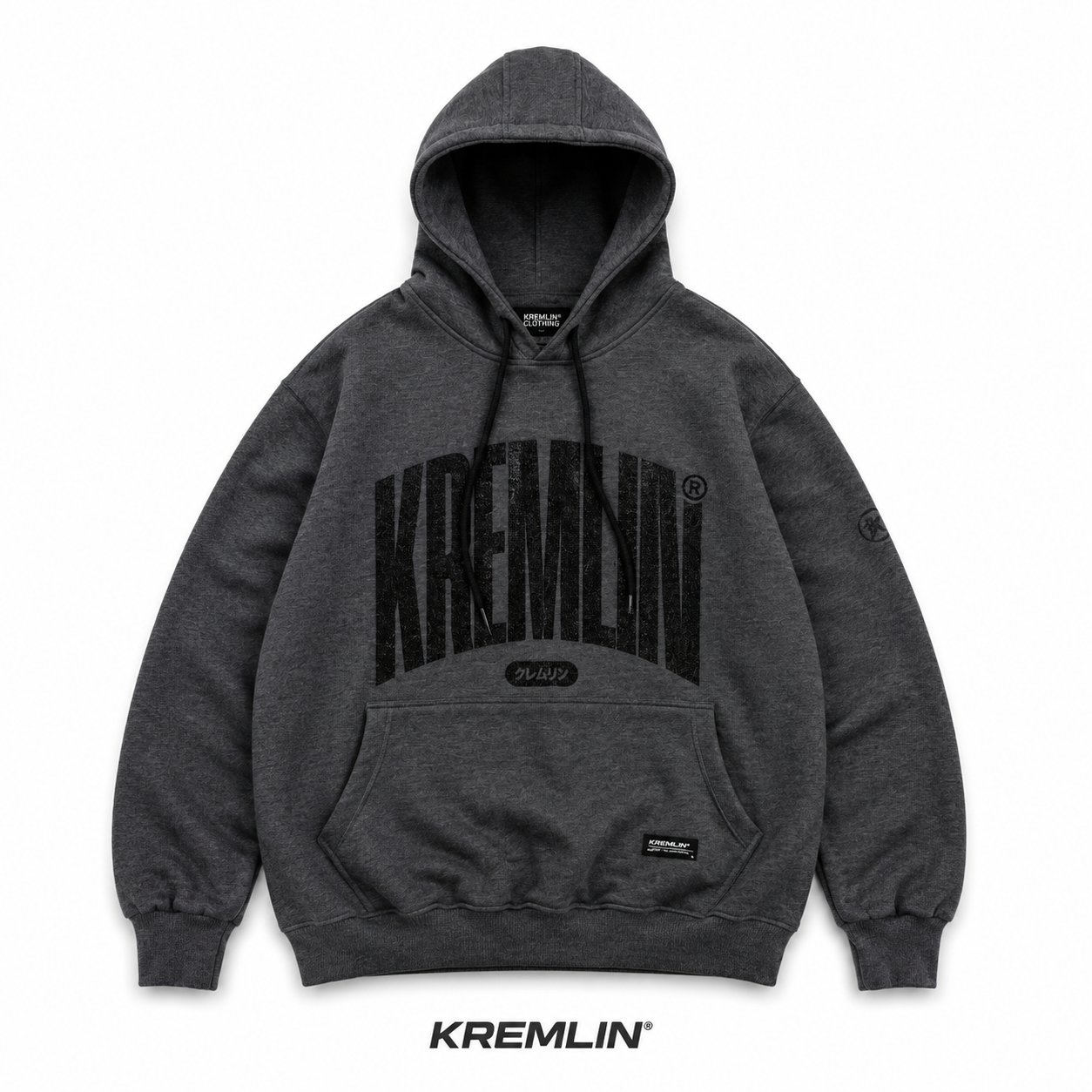 Kremlin Surge - Pullover Hoodie Typo Graphic Hd Caviar