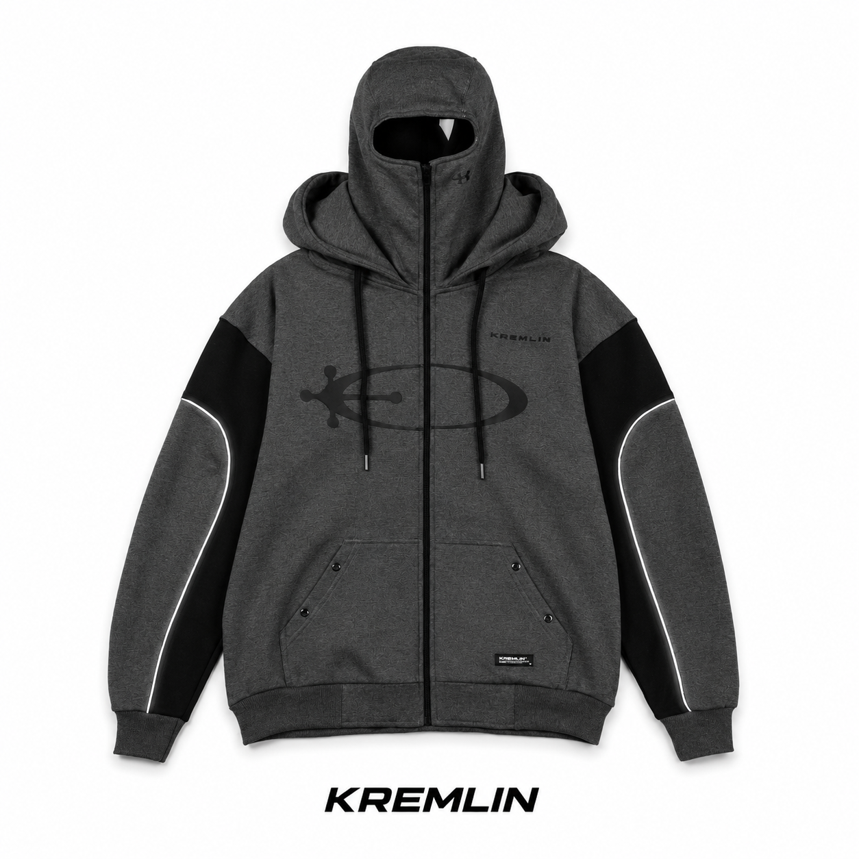 Kremlin - Eclipse Balaclava Zipper Hoodie Darkpoetic Series | Misty Gray