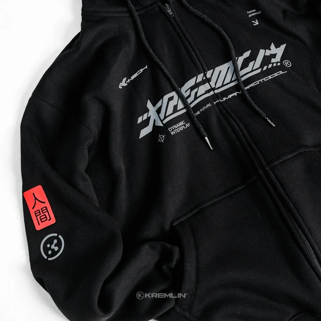 Kremlin Neo Hoodie - Zipper Hoodie Black Cybertech image 4