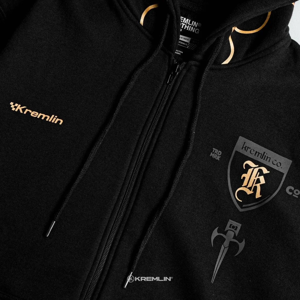 Kremlin Ghost - Zipper Hoodie Ironhorse Series Black image 3