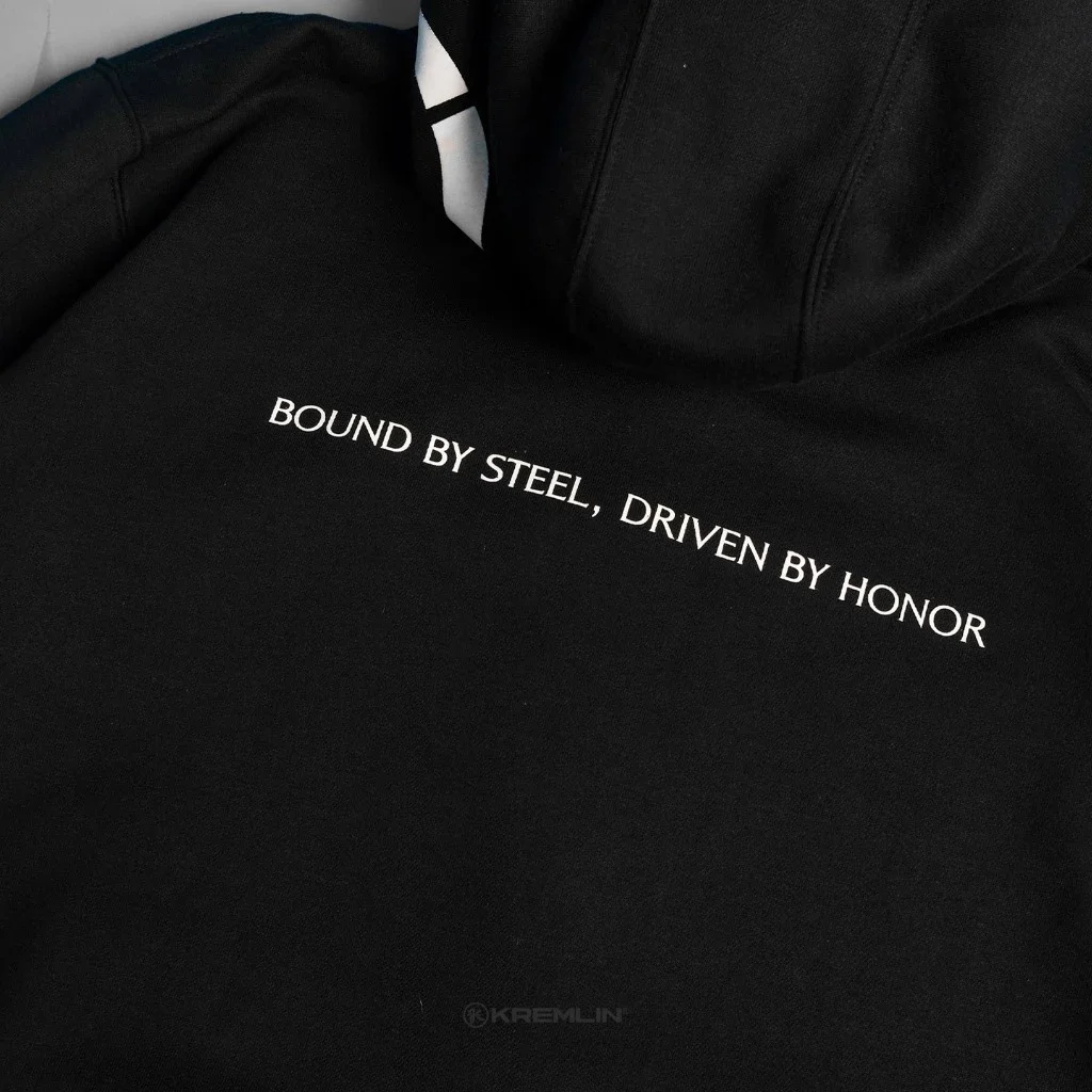 Kremlin Racer - Pullover Hoodie Embroidered Ironhorse Series | Black image 4