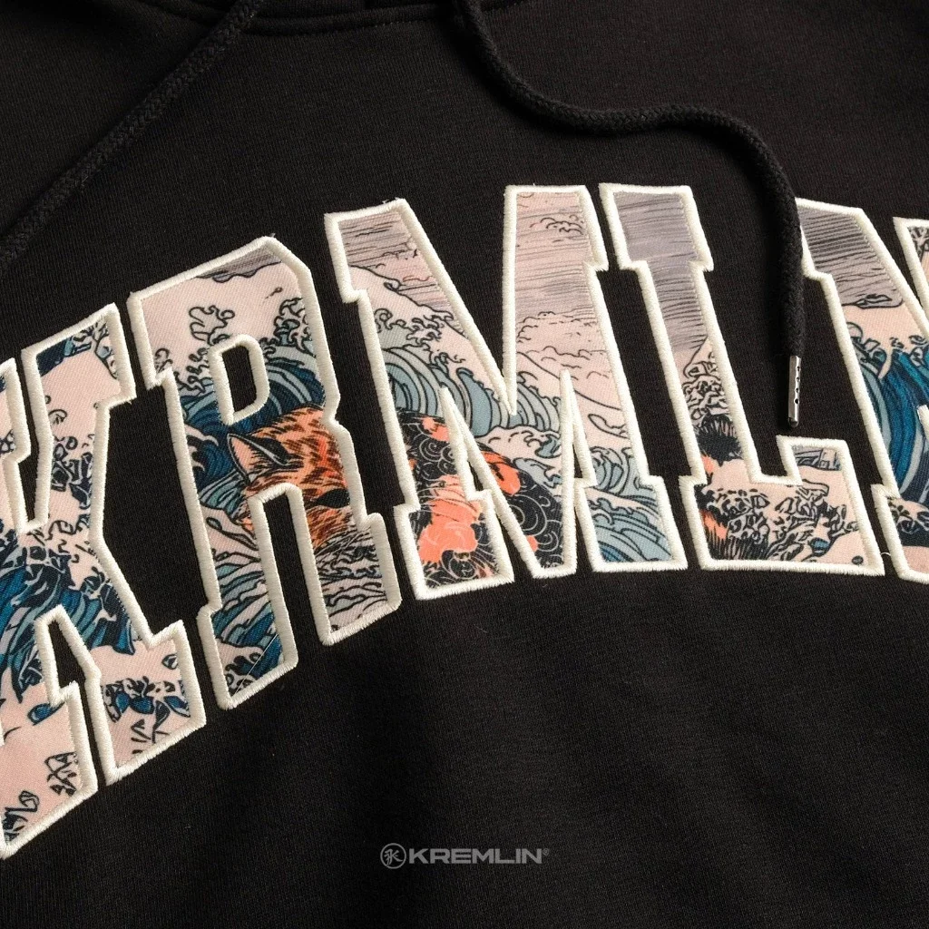 Kremlin Paw - Pullover Hoodie Typo Graphic Embroidery image 3