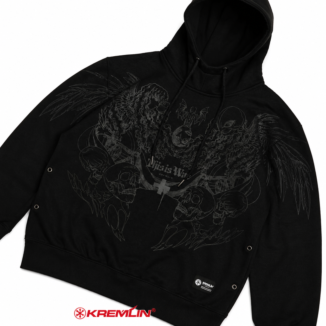 Kremlin Griffith - Pullover Hoodie High Neck Black image 3