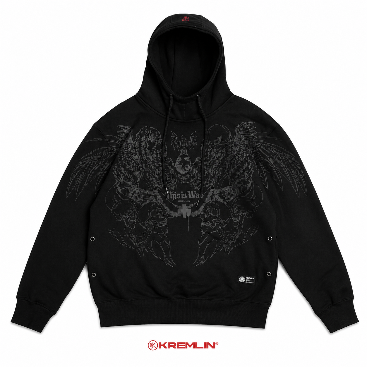 Kremlin Griffith - Pullover Hoodie High Neck Black