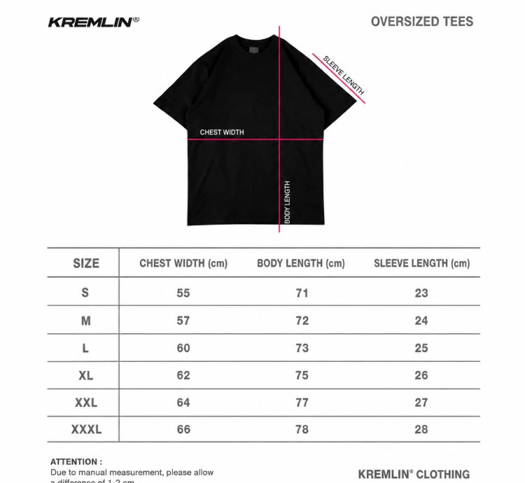 KREMLIN T-Shirt Oversized Relaxed Fit Black Puff - Crawling image 5
