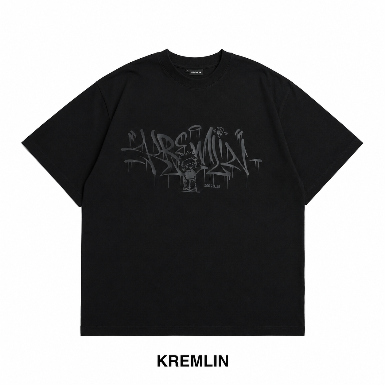 KREMLIN T-Shirt Oversized Relaxed Fit Black HD - Meltdown