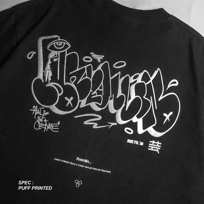 KREMLIN T-Shirt Oversized Relaxed Fit Black Puff - Groove image 4