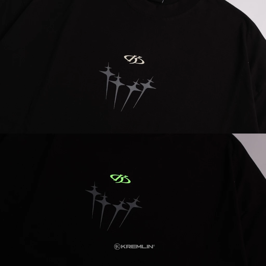 KREMLIN T-Shirt BOXY OS Fit Glow in the Dark Black - RISE image 3