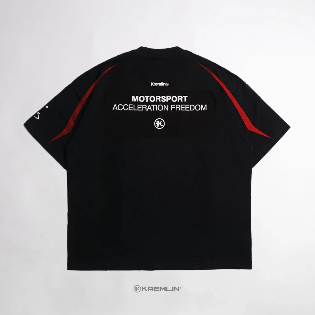 KREMLIN T-Shirt Oversized Raglan Relaxed Fit Black - APEX image 2