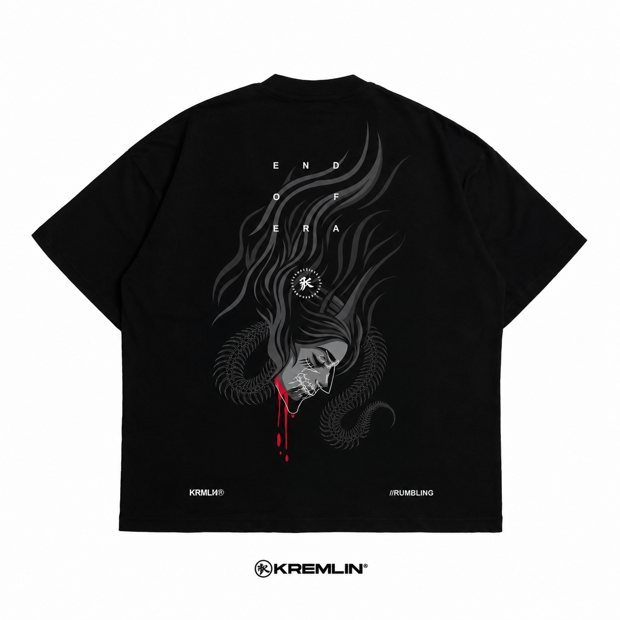 KREMLIN T-Shirt Oversized Fit Black - Anime xpremiental - Rumbling