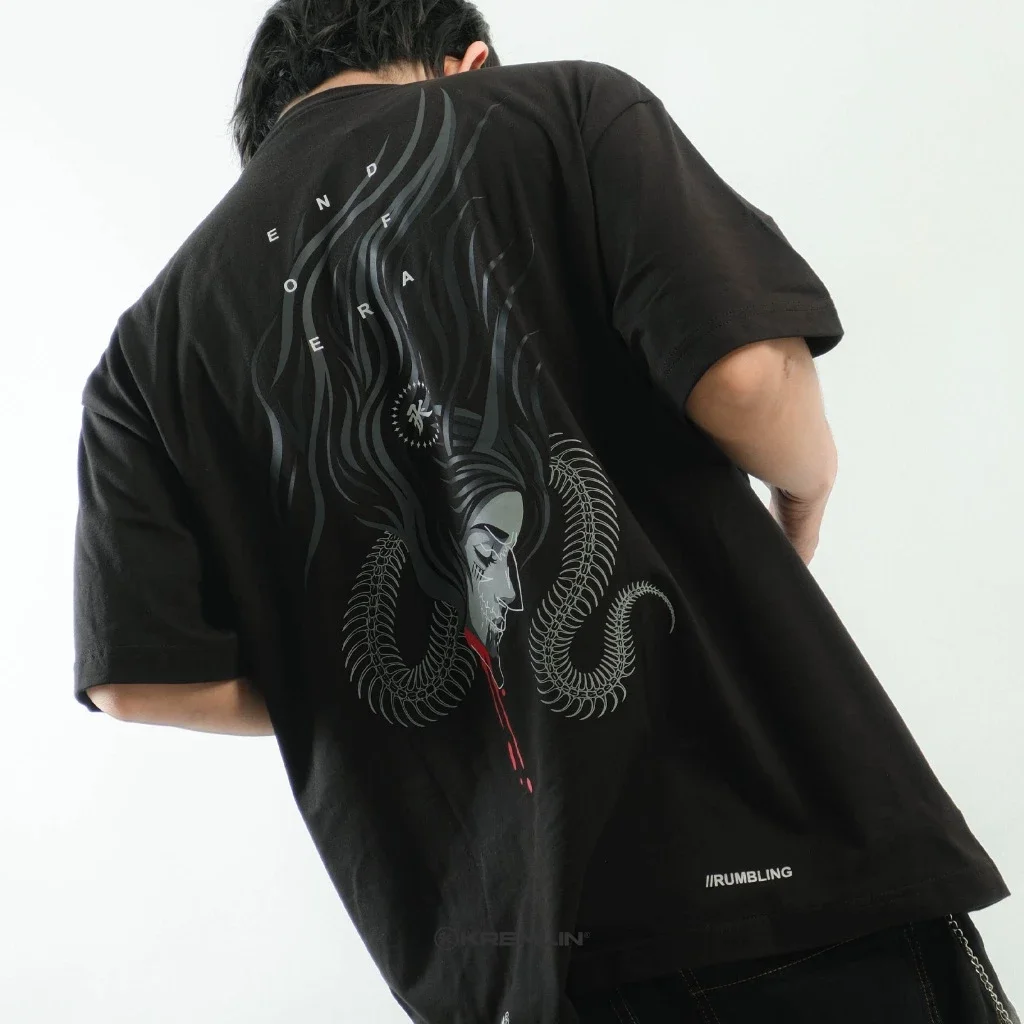 KREMLIN T-Shirt Oversized Fit Black - Anime xpremiental - Rumbling image 4