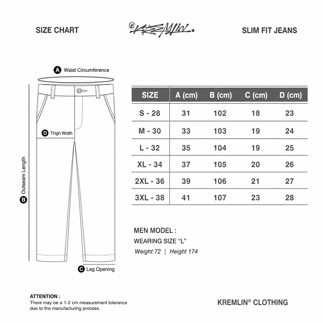 KREMLIN Slim Fit Jeans Washed Denim Blue - Beijing image 9