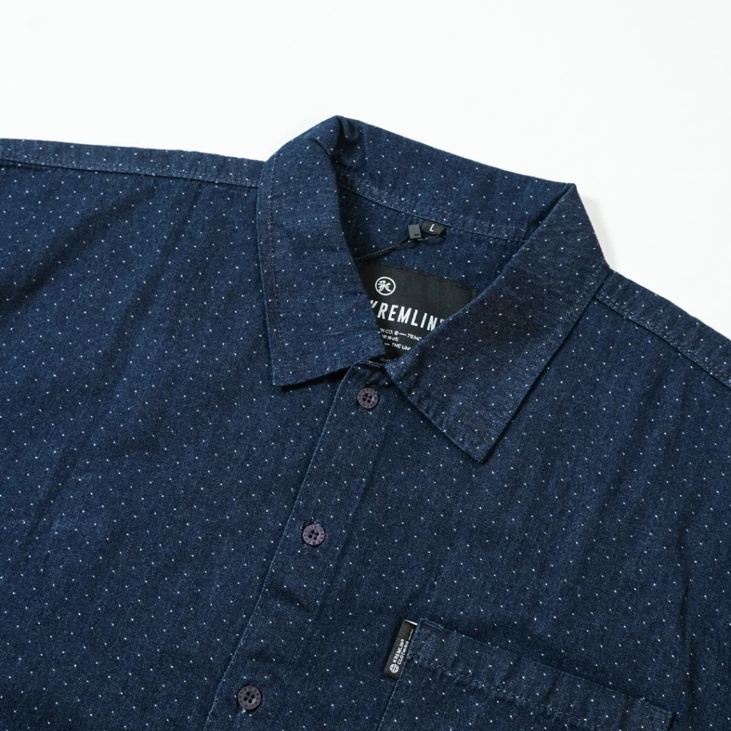 KREMLIN Polka Dot Shirt Boxy Oversized - Wako | Navy image 3