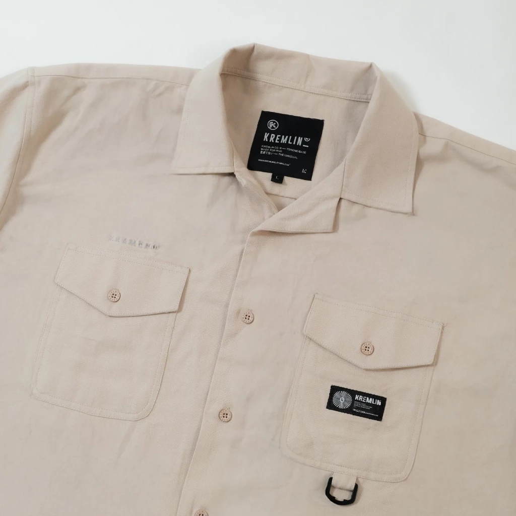 KREMLIN Oversized Short Sleeve Shirt - Nour | Khaki image 4