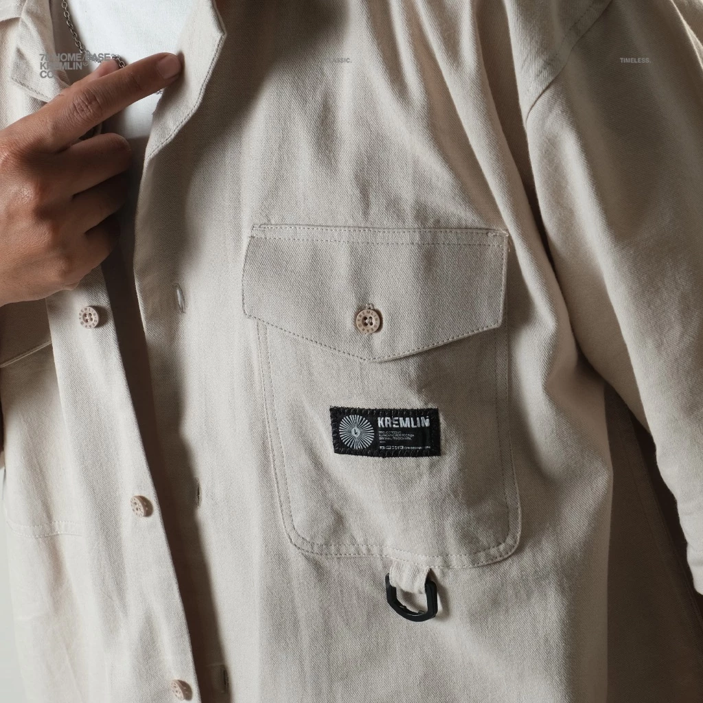 KREMLIN Oversized Short Sleeve Shirt - Nour | Khaki image 3