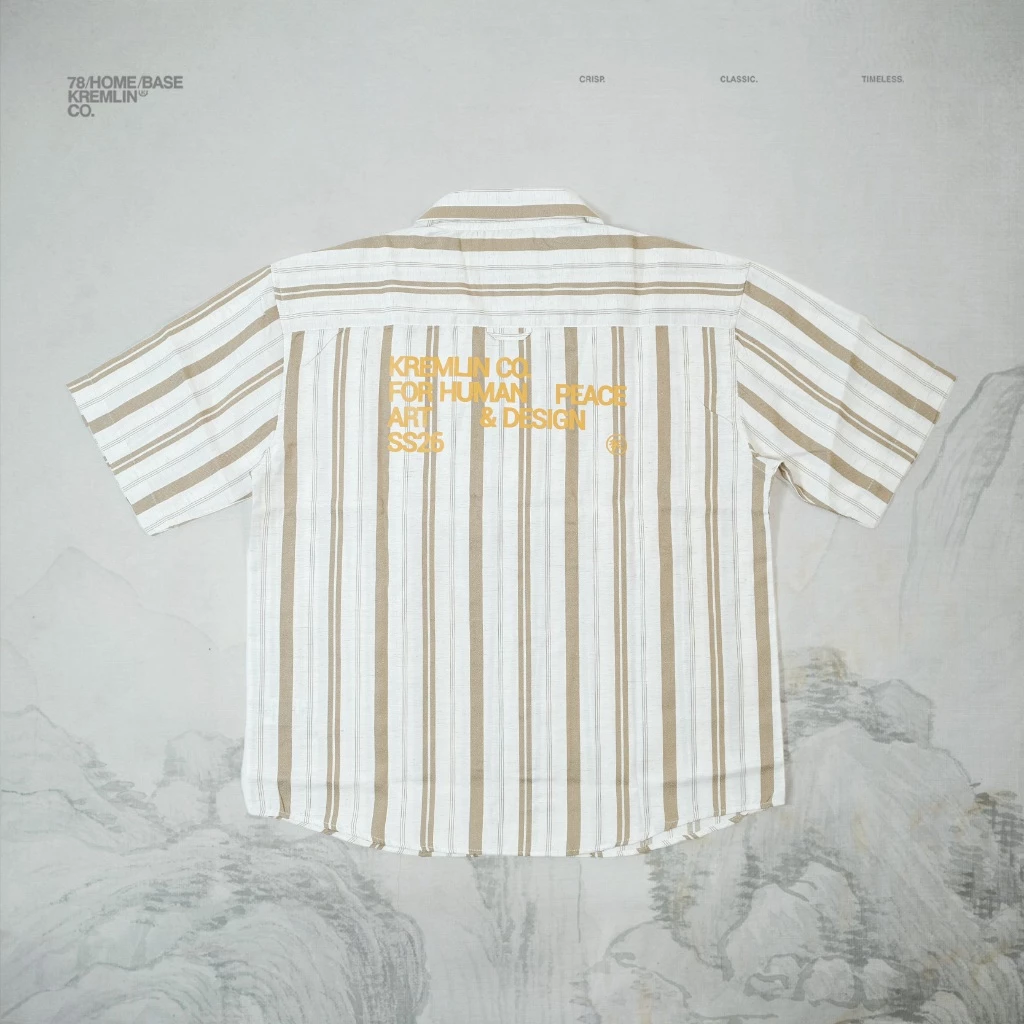 KREMLIN Pinstripe Shirt Oversized - Vega | Khaki image 4