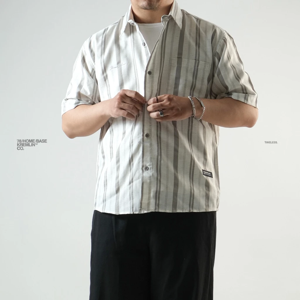 KREMLIN Regular Fit Pinstripe Shirt - Oasis | Grey image 5
