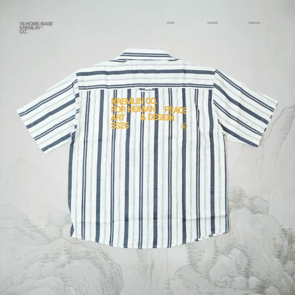 KREMLIN Oversized Pinstripe Shirt - Vega | Navy image 4