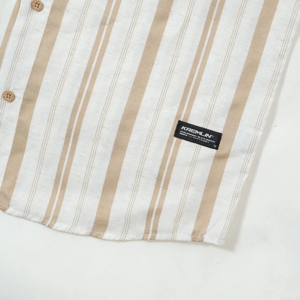KREMLIN Regular Fit Pinstripe Shirt - Oasis | Cream image 3