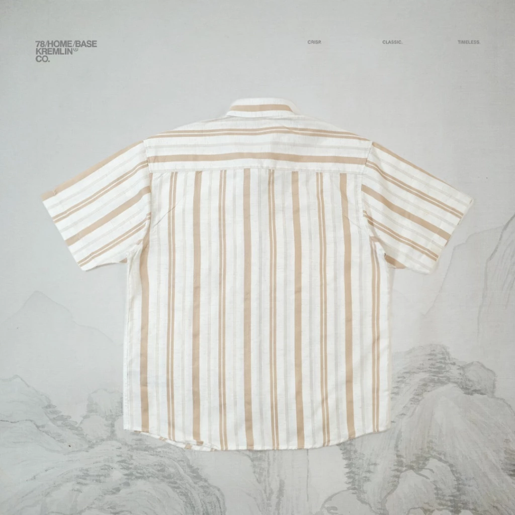 KREMLIN Regular Fit Pinstripe Shirt - Oasis | Cream image 4