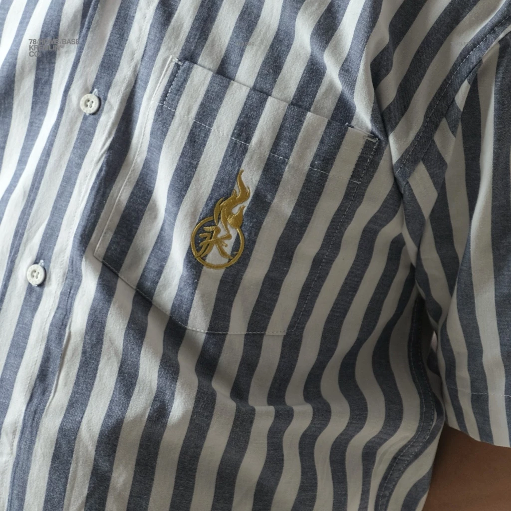 KREMLIN Blue Pinstripe Shirt Regular Fit - Vinsmoke image 4