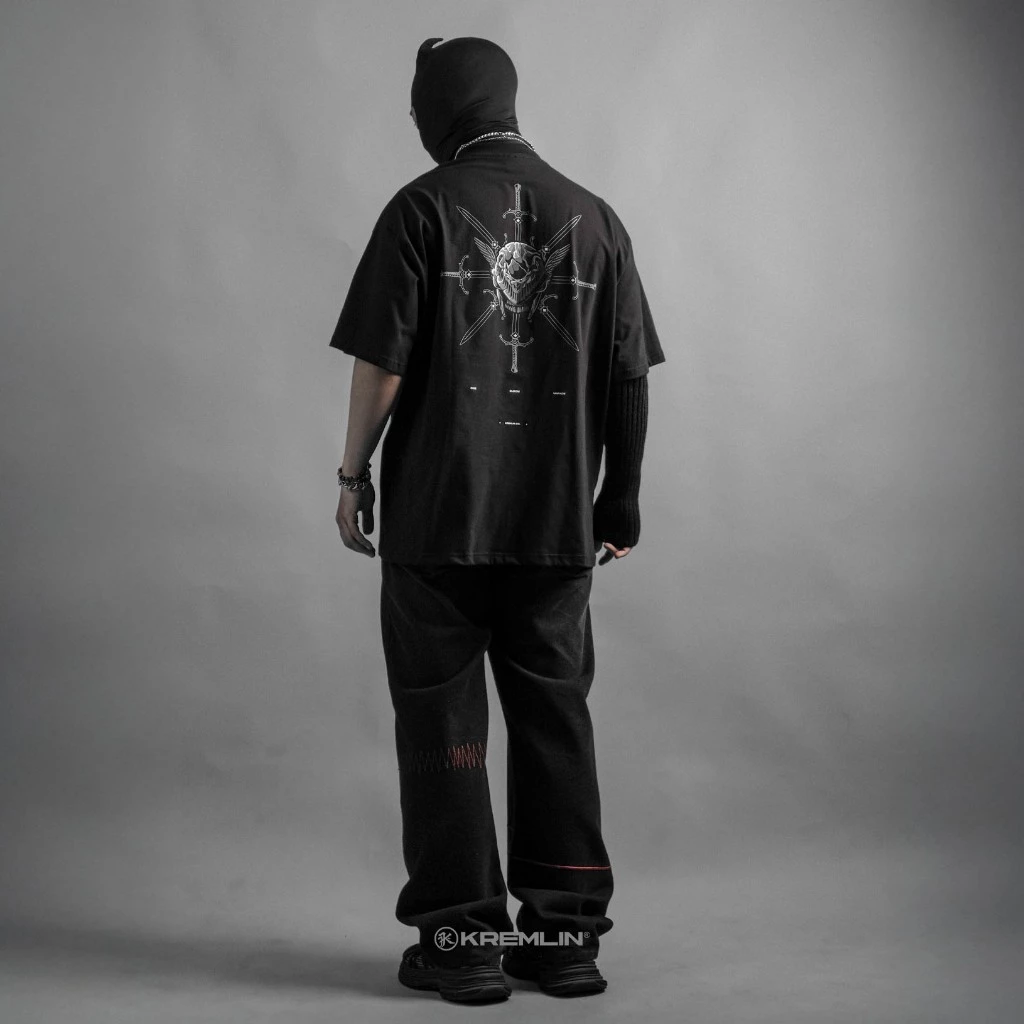 KREMLIN Oversized Glow-in-the-Dark Relaxed Fit T-Shirt (Black) - Unfade image 3