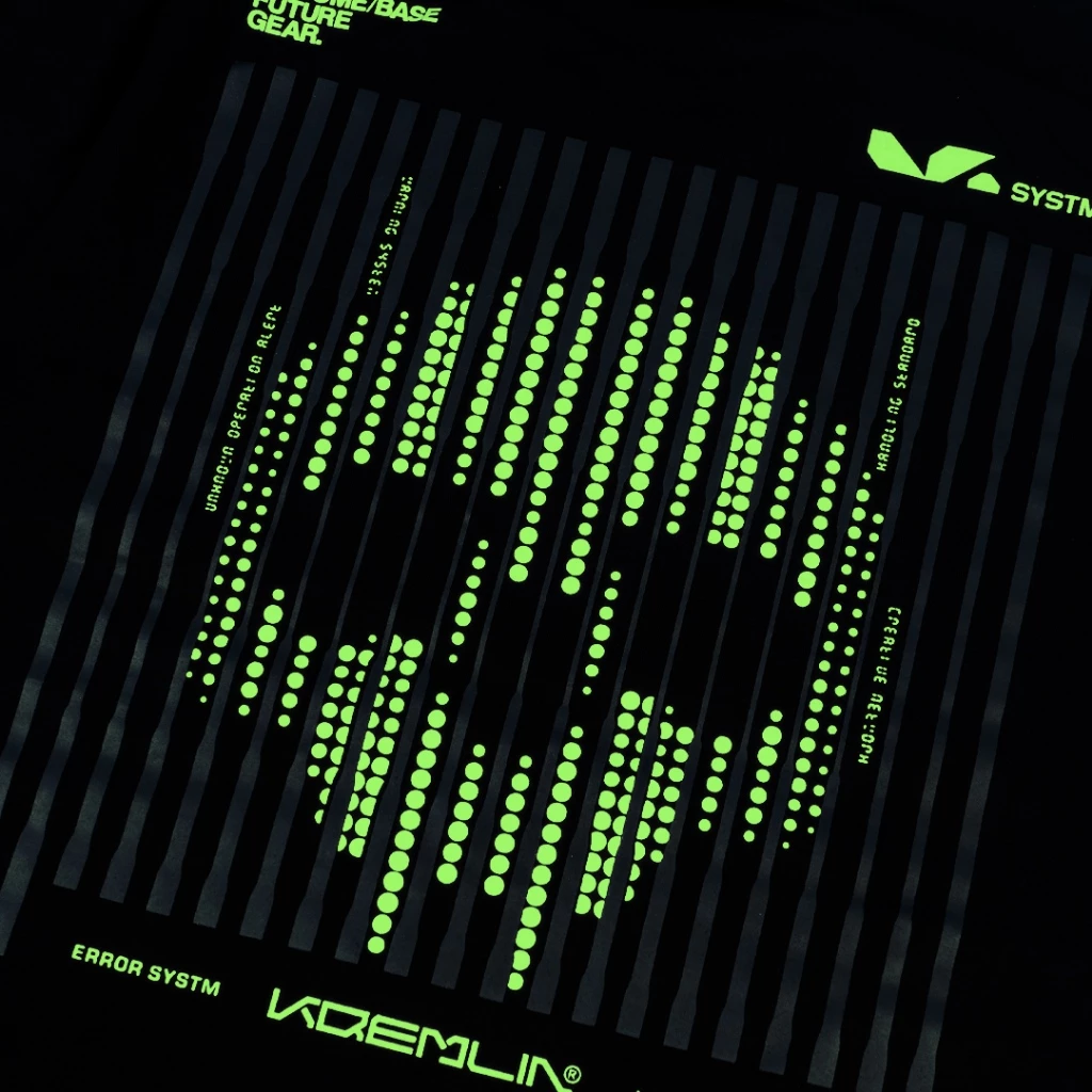 Kremlin Regular Fit Cyber ​​Graphic Glow-in-the-Dark T-Shirt - Viruz image 2