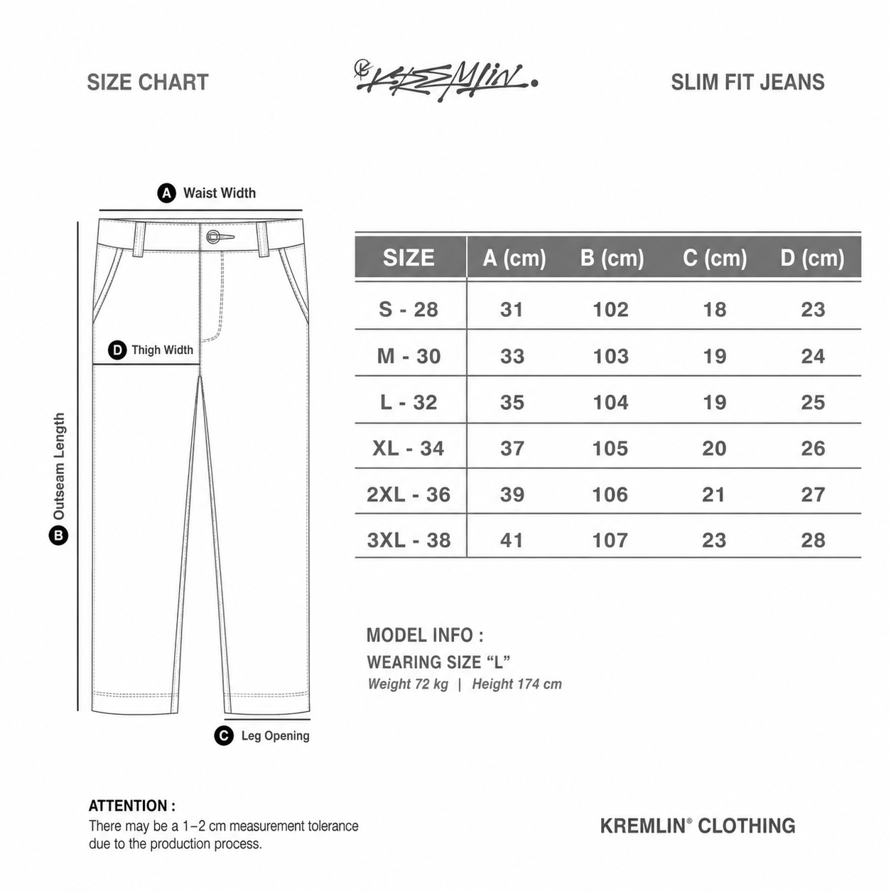 KREMLIN Slim Fit Denim Jeans - Washed Black (Moscow) image 10