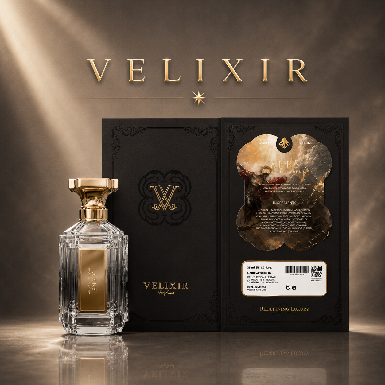 Velixir Ares Eau de Perfume 35ml & 100ml for Unisex image 4