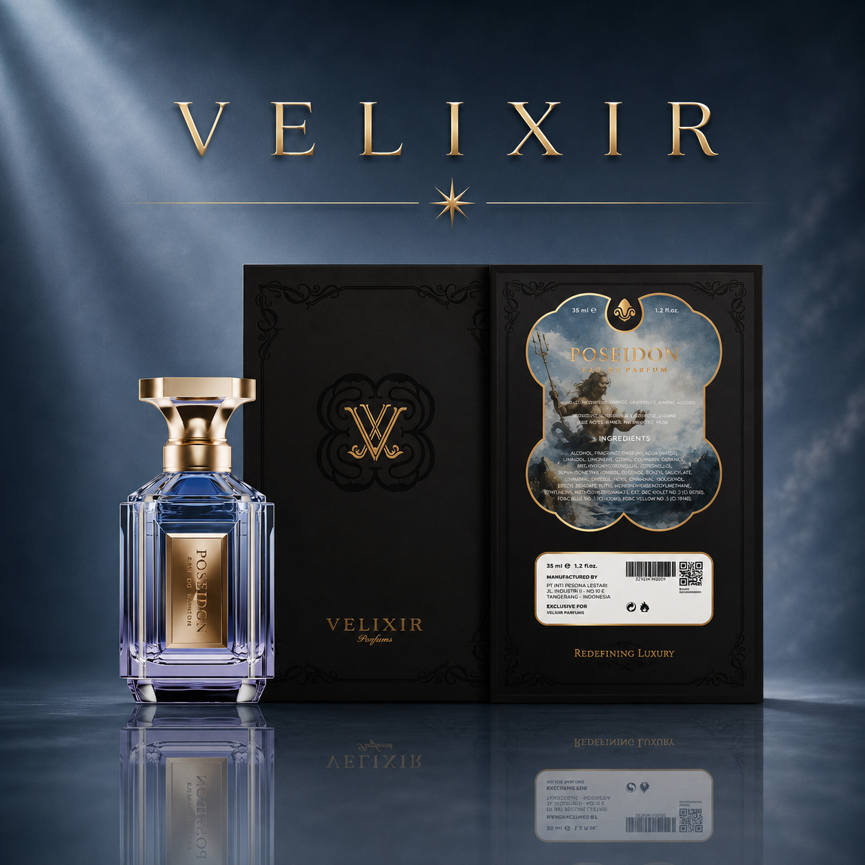 Velixir Poseidon for Unisex Eau de Perfume 35ml image 2