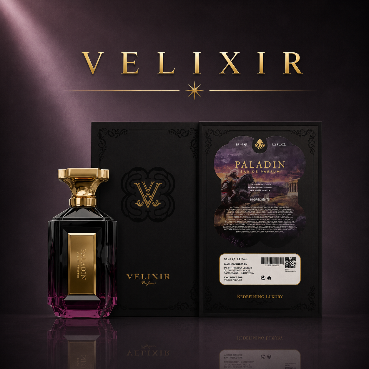 Velixir Paladin Eau de Perfume 35ml for Unisex image 2