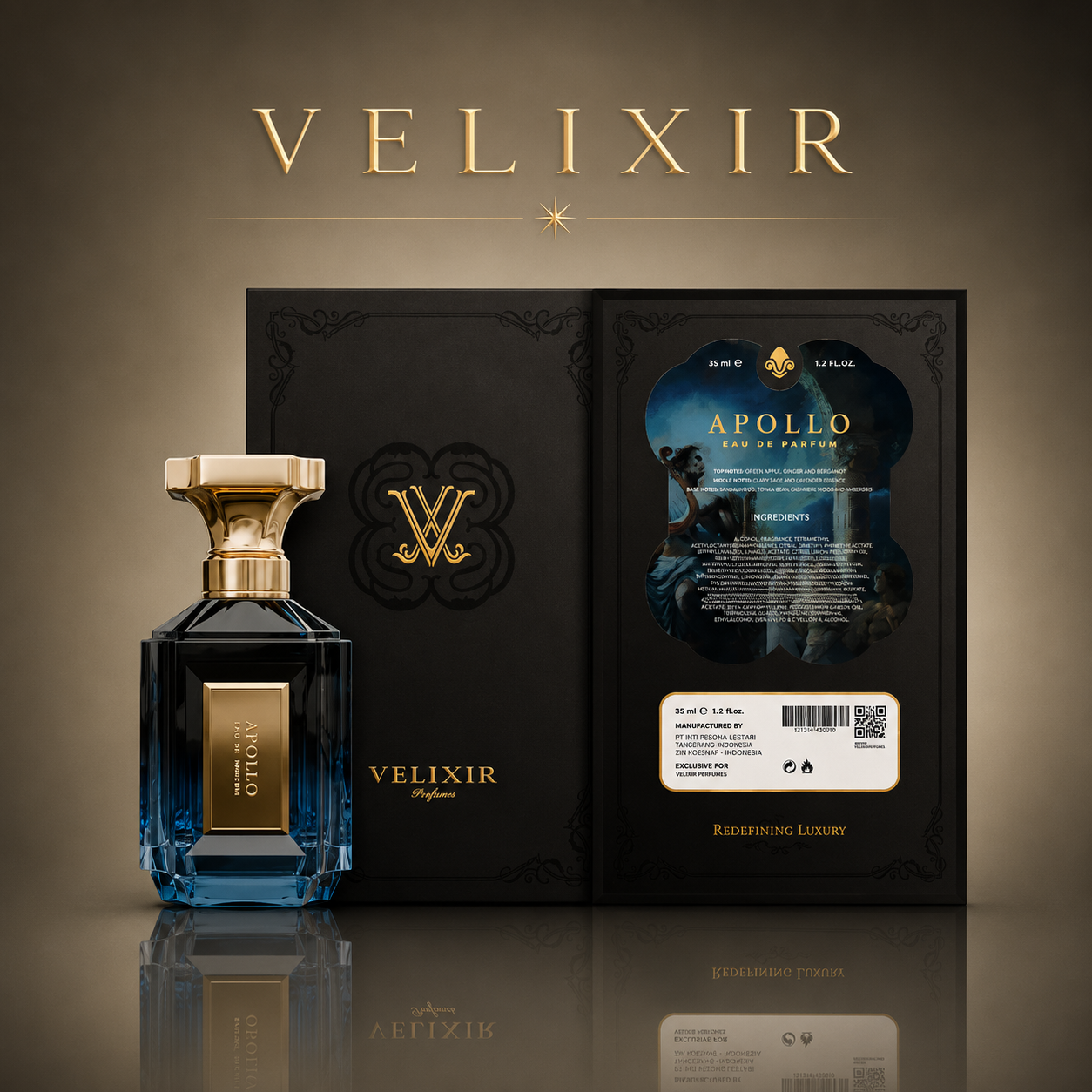 Velixir Apollo Eau de Perfume 35ml & 100ml for Unisex image 4