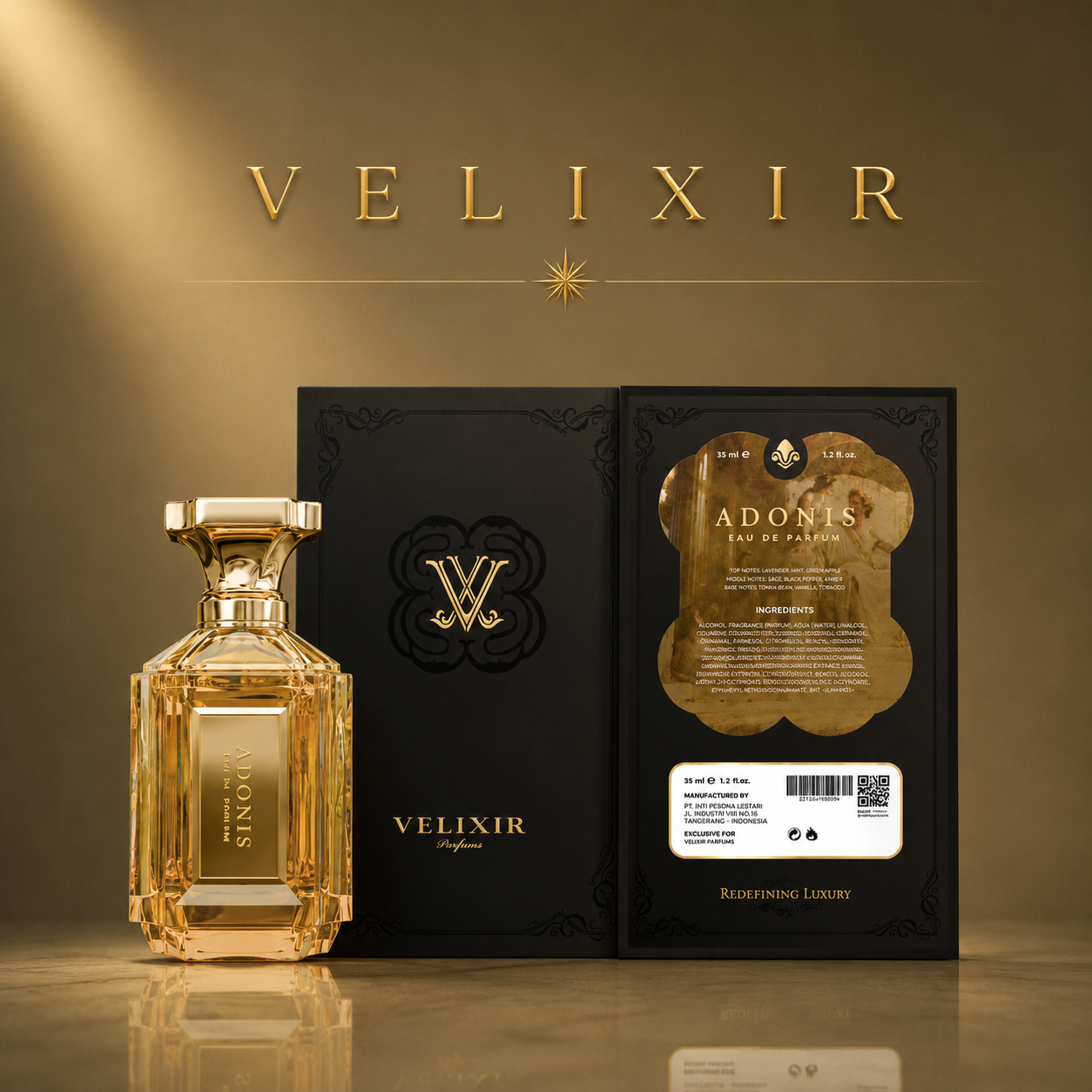 Velixir Adonis Eau de Perfume 35ml & 100ml for Unisex image 4