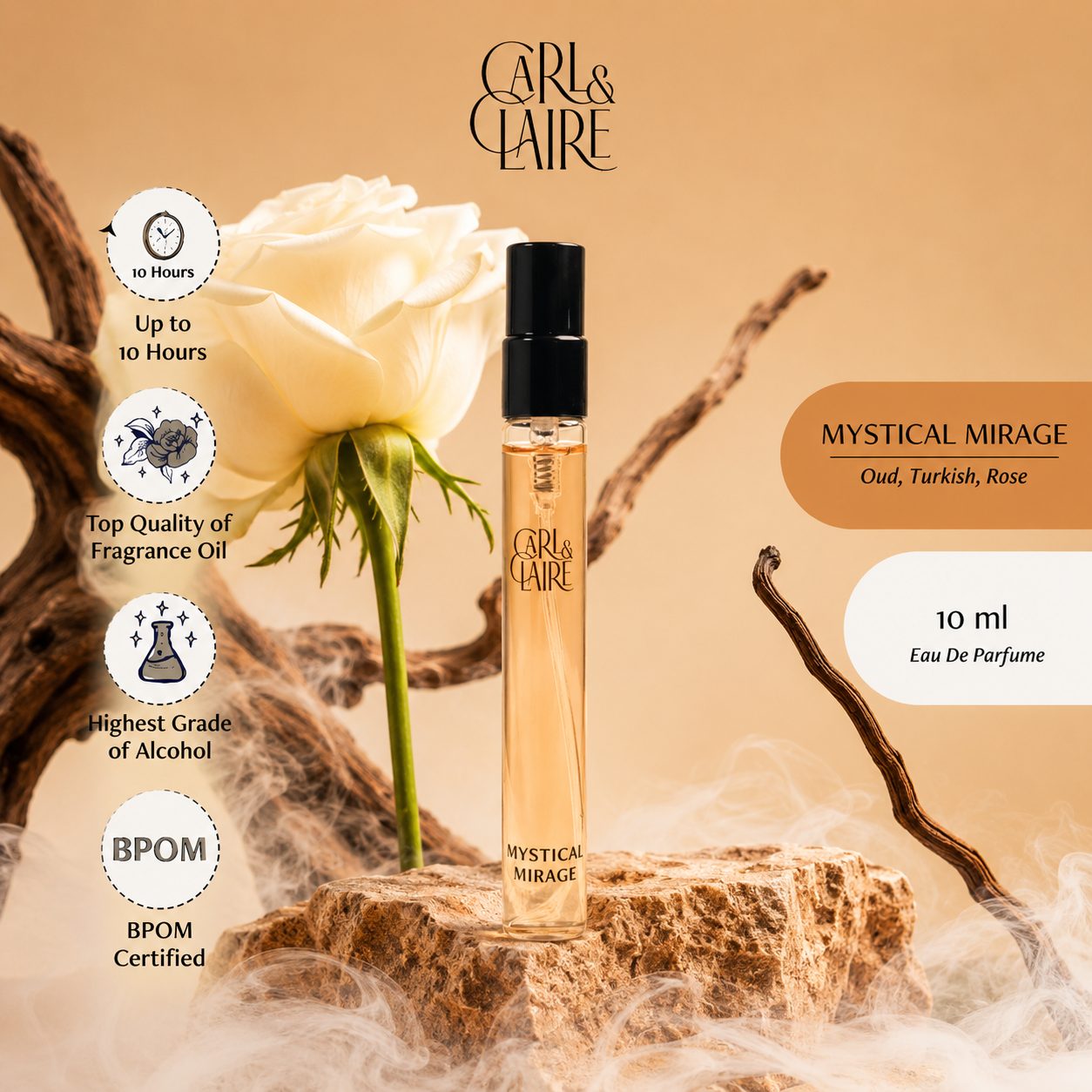 Carl & Claire Rose Perfume - Mystical Mirage EDP Travel Size 10ml image 4