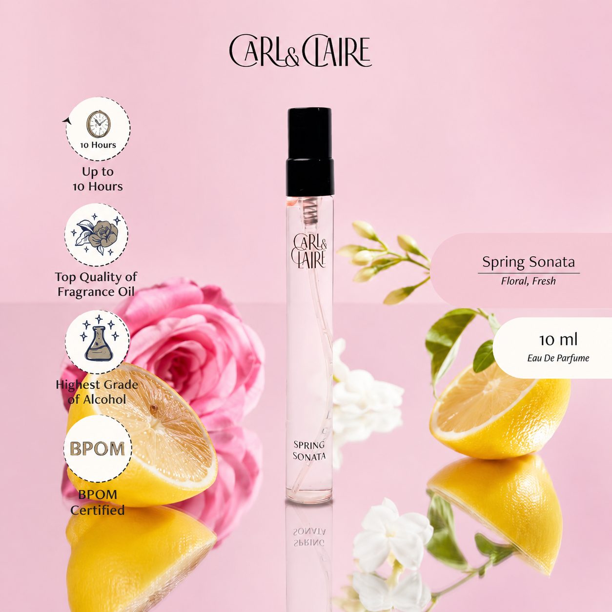 Carl & Claire Original Floral Rose Women's Eau De Perfume - SPRING SONATA 10ml & 30ml image 5