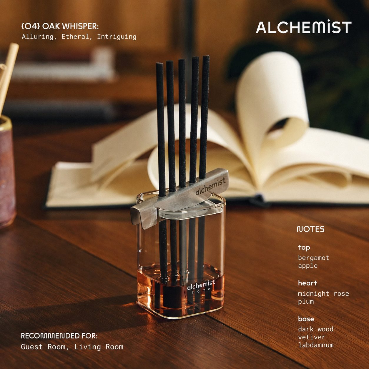 Alchemist Home Reed Diffuser Full Set - Oak Whisper 200ml image 2