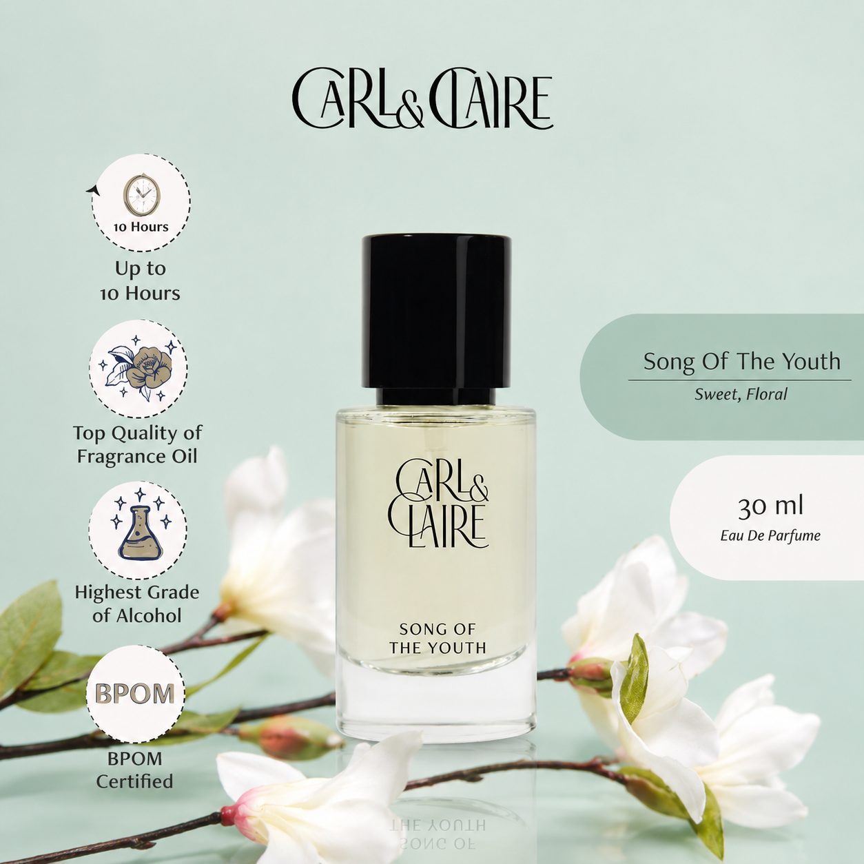 Carl & Claire Eau de Parfum - SONG OF THE YOUTH 10ml & 30ml image 5