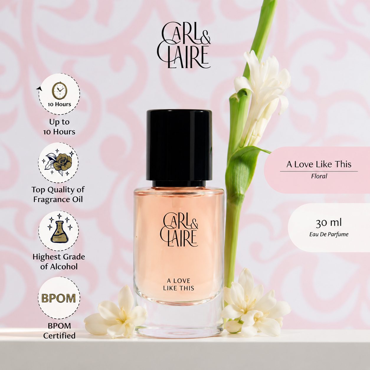 Carl & Claire Eau de Parfum Women's Perfume - A LOVE LIKE THIS 10ml & 30ml image 5