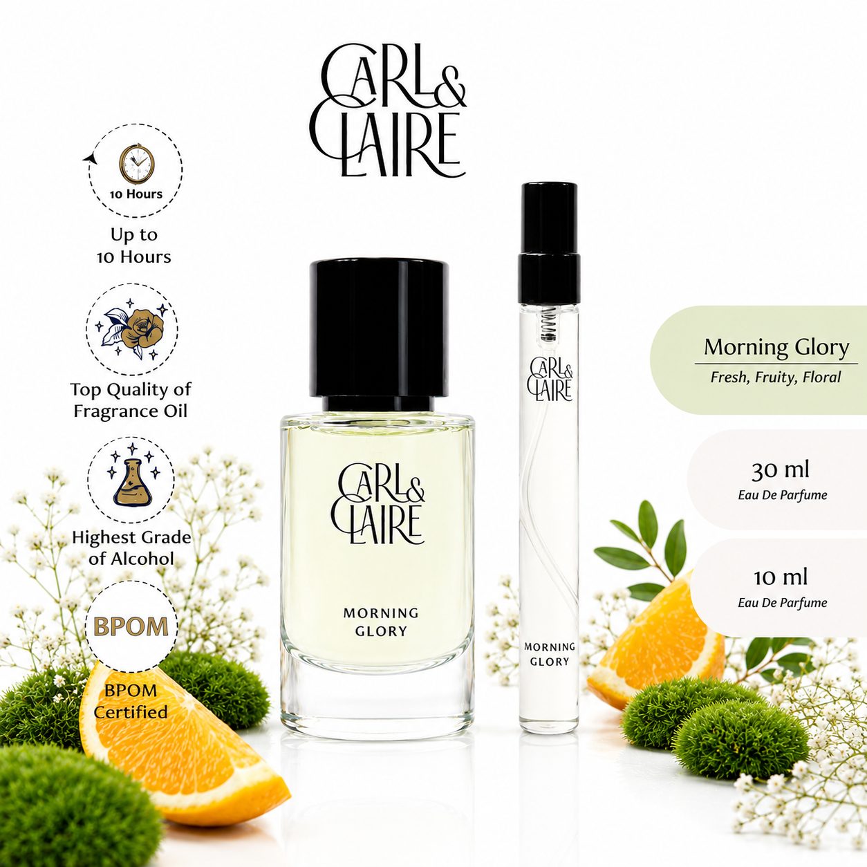 Carl & Claire Eau de Parfum - MORNING GLORY 10ml & 30ml