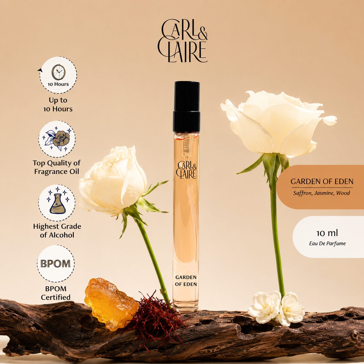Carl & Claire Eau de Parfum - GARDEN OF EDEN 10ml & 30ml image 4