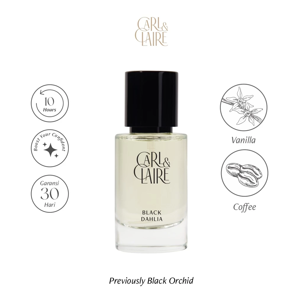 Carl & Claire Perfume Unisex Vanilla Coffee Original - BLACK DAHLIA 10ml & 30ml image 10