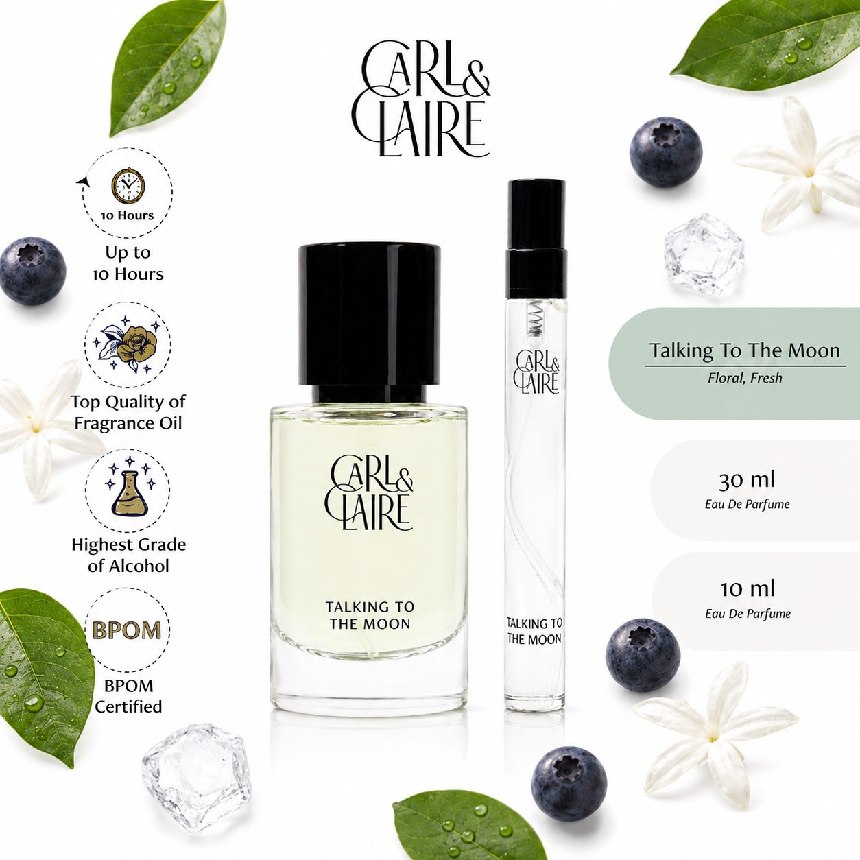 Carl & Claire Eau de Parfum - TALKING TO THE MOON 10ml & 30ml