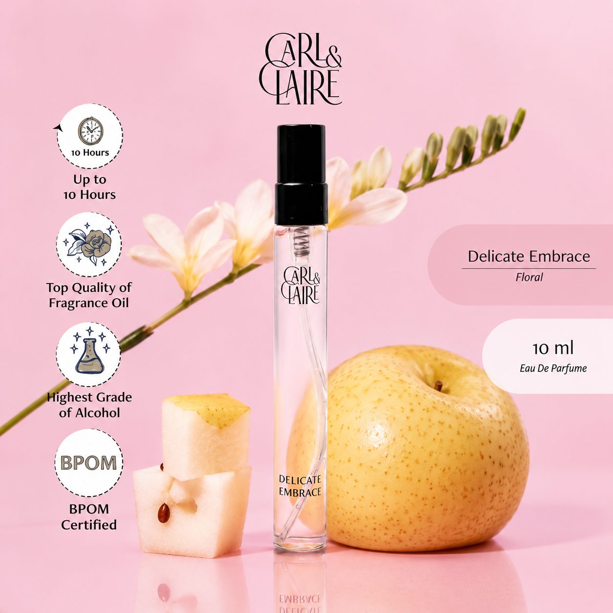 Carl & Claire Women's Perfume EDP - DELICATE EMBRACE 10ml & 30ml image 4