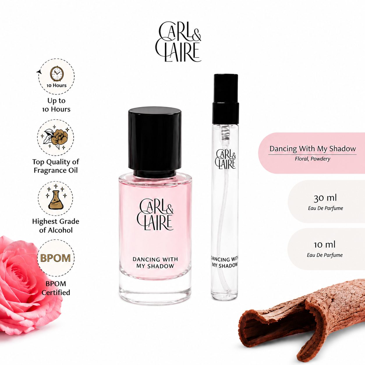 Carl & Claire Women's Perfume - Dancing with my Shadow EDP 10ml & 30ml