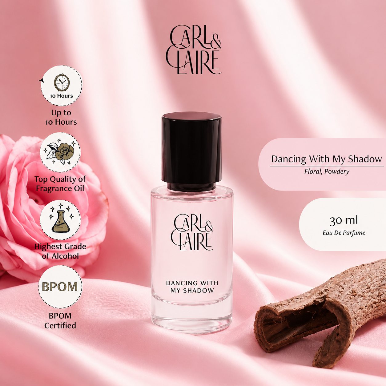 Carl & Claire Women's Perfume - Dancing with my Shadow EDP 10ml & 30ml image 2